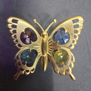 Mascot Int'l Inc Crystal Delight 24k Gold Plated Austrian Crystal Butterfly